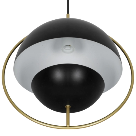 Lampa wisząca  z mosiężnym pierścieniem i czarnym metalowym kloszem Tavia NO2412353003 - Nordlux